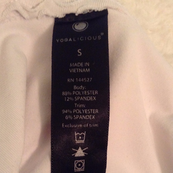 YOGALLICIOUS white workout tee - Picture 2 of 2
